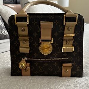 Louis Vuitton Black and Tan Monogram Bag